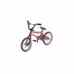Miniature décorative - RICO DESIGN - Vélo rouge et noir - 11 x 7 x 5 cm - Blanc
