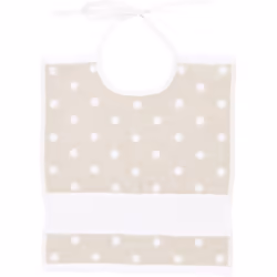 Rico Design 145032, Bavoir étanche, Beige, Unisexe, Enfant, Motif, Motifs à pois