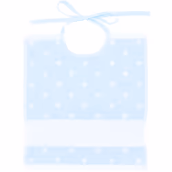 Rico Design 145034, Bavoir étanche, Bleu, Unisexe, Enfant, Motif, Motifs à pois
