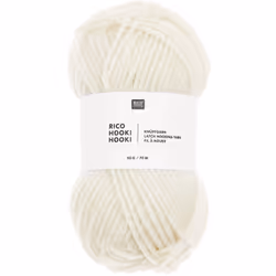 Rico Design Rico Hooki Hook, Tapis, Blanc, Acrylique, 70 m, 70% Acryl, 30% Polyester, Off White