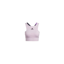 Brassière de Fitness Femme ADIDAS US SER CROP TOP Rose PE 2022 - Ceinture et taille élastiquée