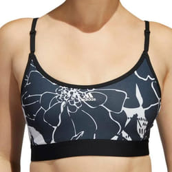 Brassière Imprimé Noir/Blanc Femme Adidas Floral - XS A