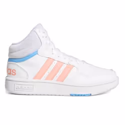 Chaussures de Basket-ball - Adidas - Hoops Mid 3.0 K - Blanc - Indoor - Respirant