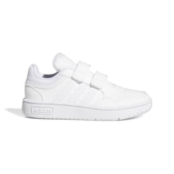 Baskets - ADIDAS - Hoops 3.0 - Enfant - Blanc - Scratch - Plat