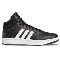Chaussures Adidas Hoops 3.0 Mid GW3020 pour Homme - Noir - Synthétique - Lacets - Plat - Adulte
