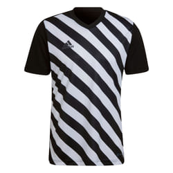 T-shirt de football ADIDAS Entrada 22 Blanc-Noir pour homme adulte - manches courtes respirantes