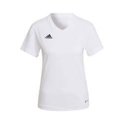 T-shirt ADIDAS Entrada 22 Tee W Blanc - Femme/Adulte - 100% coton - Manches courtes - Col arrondi