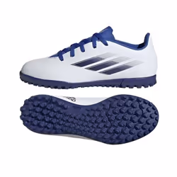 Baskets de football ADIDAS X SPEEDFLOW4 TF JR Blanc - Mixte/Enfant - Crampons moulés - Terrain synthétique