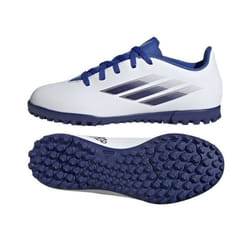 Baskets de football ADIDAS X SPEEDFLOW4 TF JR Blanc - Mixte/Enfant - Crampons moulés - Terrain synthétique
