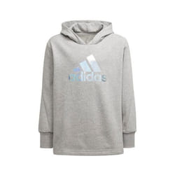 Sweat ADIDAS Hoodie JR Gris - Enfant - Manches longues - Col capuche