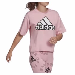 T-shirt pour femme ADIDAS W BLUV - Rose - Manches courtes - Coton 100%