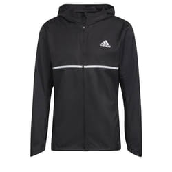 Veste de running - adidas - Own The Run - Noir/argent réfléchissant - Imperméable - Manches longues
