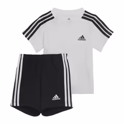 T-shirt enfant - Adidas - 3S Sport Set - Blanc - Manches courtes - 100% Coton