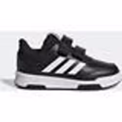 Baskets basses enfant Adidas Tensaur 3 en cuir noir à lacets
