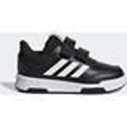Baskets basses enfant Adidas Tensaur 3 en cuir noir à lacets