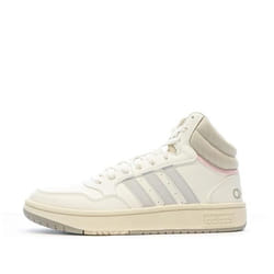 Baskets Beige/Rose Femme Adidas Hoops 3.0