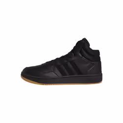 Baskets - Adidas - Original Hoops 3.0 Mid - Cuir - Lacets - Noir