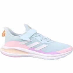 Baskets - ADIDAS - Fortarun EL K - Femme - Bleu - Lacets - Plat - Textile