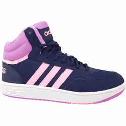 Chaussures de Basket-ball ADIDAS Hoops Mid 30 K - Rose/Bleu marine - Mixte/Enfant