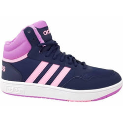 Chaussures de Basket-ball ADIDAS Hoops Mid 30 K - Rose/Bleu marine - Mixte/Enfant