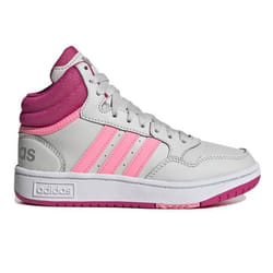 Chaussures de Basket-ball Adidas Hoops Mid 3.0 K pour Enfant - Gris - Indoor - Respirant
