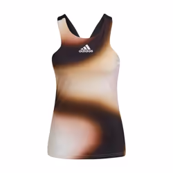 Débardeur Femme ADIDAS MELBOURNE Y-TANK Noir/Beige/Blanc PE 2022 - Tennis - Sans manche - Respirant
