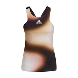 Débardeur Femme ADIDAS MELBOURNE Y-TANK Noir/Beige/Blanc PE 2022 - Tennis - Sans manche - Respirant