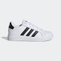 Chaussures pour Enfant - ADIDAS - Grand Court 2.0 K - Blanc - Lacets - Plat