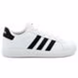 Chaussures pour Enfant - ADIDAS - Grand Court 2.0 K - Blanc - Lacets - Plat