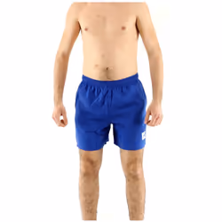 Short de bain uni Coupe courte en Bleu