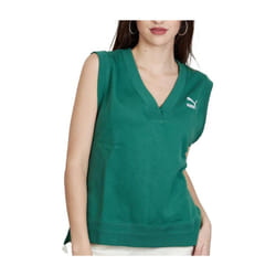 Puma modèle Classics V-neck Vest Vert
