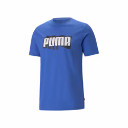 T-shirt Bleu Homme Puma Wording