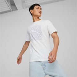 Puma T-Shirt Graphics Cat Blanc Homme