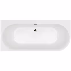 Baignoire autoportante à poser au coin gauche couleur : blanc alpin matériau : Quaryl dimensions : 1800 x 800 x 600 mm volume ...