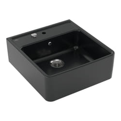 Villeroy&boch - Evier timbre office 1 bac Villeroy et Boch Tradition Pure Black avec vidage automatique