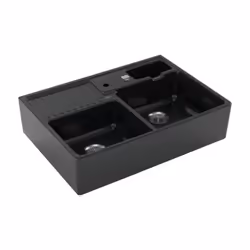Avantages de l'Evier 2 cuves timbre office VILLEROY ET BOCH Tradition Pure Black CeramicPlus avec vidage automatique Design a ...