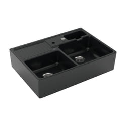 Villeroy&boch - Evier 2 bacs timbre office villeroy et boch Tradition Pure Black CeramicPlus avec vidage automatique