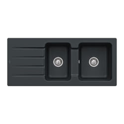 Villeroy&boch - Evier 1 bac et demi villeroy et boch Architectura 80 Noir
