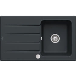 Evier 1 bac villeroy et boch Architectura 50 Pure Black - Vidage automatique inclus