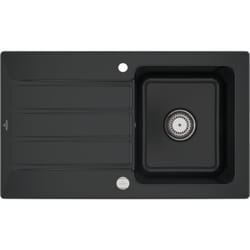 Evier céramique Villeroy&boch architectura noir mat 1 bac 1 égouttoir
