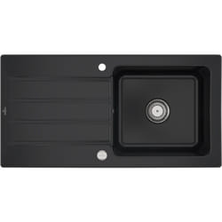 Evier céramique Villeroy&boch architectura noir mat 1 grand bac 1 égouttoir