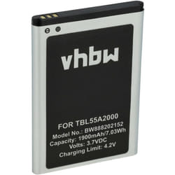 Batterie remplacement pour TP-Link TBL55A2000, TBL-55A1800 pour routeur modem hotspots (1900mAh, 3,7V, Li-polymère) - Vhbw
