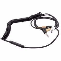 vhbw Câble audio AUX compatible avec Marshall Kilburn 3 Major 3 Major 4 casque - Avec prise jack 35 mm 150 - 230 cm or / noir