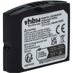 Vhbw - Batterie remplacement pour Sennheiser NCI-PLS100H pour casque et écouteurs sans fil (140mAh, 3,7V, Li-polymère)