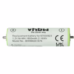 vhbw - the clever way - Batterie de rechange de haute qualité avec une grande autonomie et compatible avec votre rasoir ou to ...