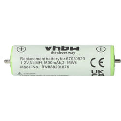 vhbw Batterie compatible avec Braun 81654234, 81656865, 81678912, 81691736, 81695841 rasoir tondeuse électrique (1800mAh, 1,2V, NiMH)
