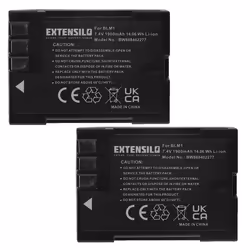 EXTENSILO 2x Batteries compatible avec Olympus E-520 appareil photo reflex numérique (1900mAh 74V Li-ion)