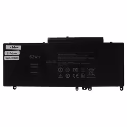 vhbw Batterie compatible avec Dell Latitude E5570 E5470 E5550 15.6 E5550 ordinateur portable (8100mAh 76V Li-polymère)