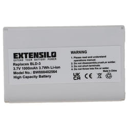 EXTENSILO Batterie remplacement pour Nokia BLD-3 pour téléphone portable (1000mAh 37V Li-ion blanc)