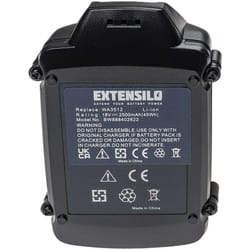 Extensilo - 2x Batterie compatible avec DeltaFox Grizzly 2040, 2020, 80001147, 80001146 outil électrique (2500 mAh, Li-ion, 18 v)
